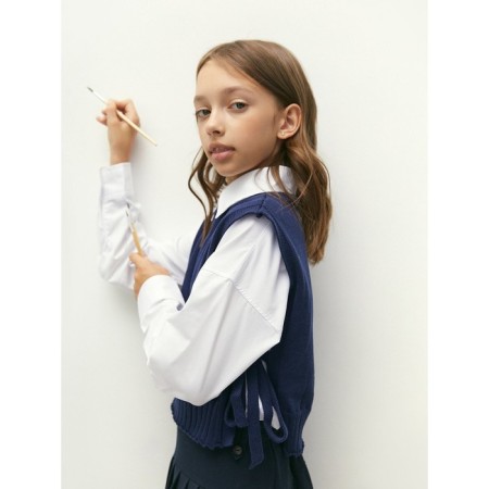 Knitted children's vests Amarobaby Bow, height 134 cm, blue color-9