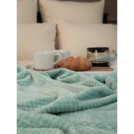 Texrepublic blanket, size 200x220 cm, turquoise color-7