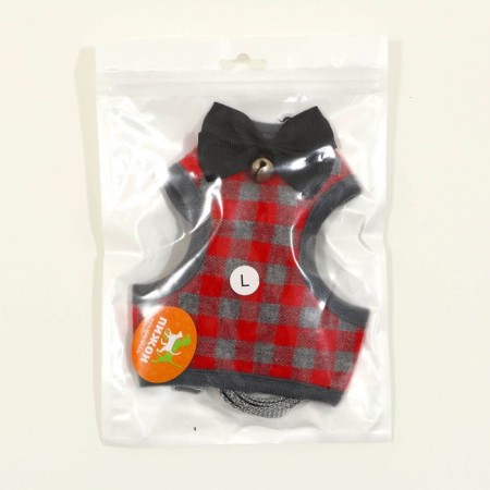 AMUNICE COMMUNICAL with soft harness, L, leash 120 x 1.5 cm, Osh 30-50 cm, OG 36-56 cm, red 473-6