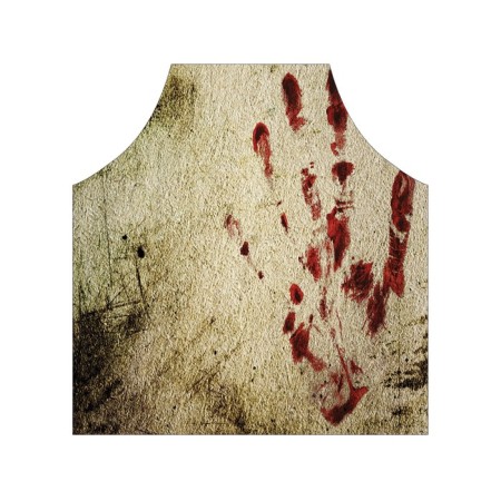 Apron of a kitchen with a photocrint "Blood palm", adjustable, size OS-2