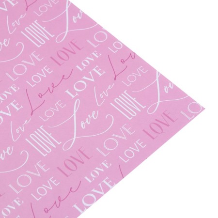 Paper packaging craft color single -sided "Love", 50 x 70 cm-3