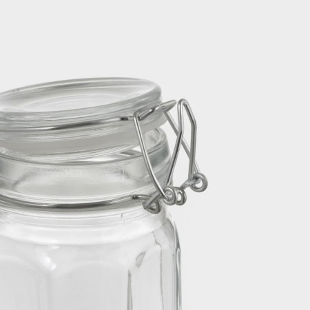 Glass Bank for bulk products with a Cornered Bug Castle, 250 ml, 8.5 × 6 × 11.5 cm-2