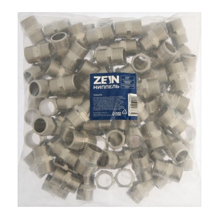 NIPPEL ZEIN, 1/2 ", external thread, nickel -plated brass, packing 100 pcs.-1