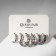 Ring earrings set 3 pairs of “links” chains, colored in silver, d = 2