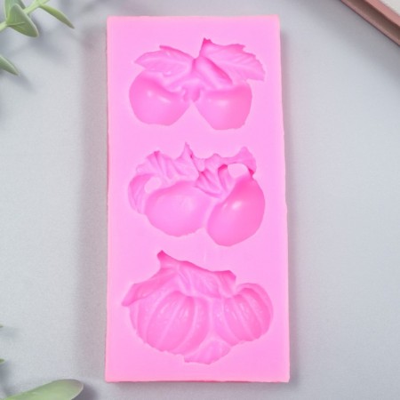 Mold silicone "Pumpkin, apples and turnips" 3 objects 5.4x11 cm-3