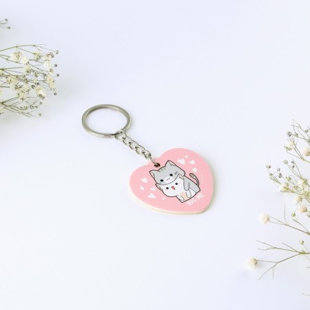 The gift set “Kus is for love”, badge + keychain, 8.3 x 12 cm.-3