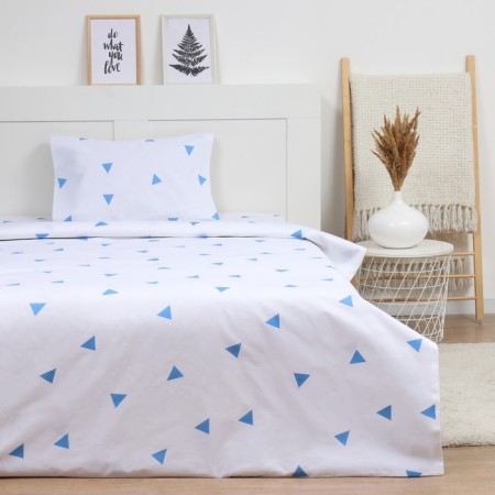 Lovelife Bed Lowel Set “Triangles” 147*210,150*215.50*70 -1 pcs, 100% cotton, calico 120 g/m2