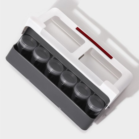 ORGANIZER OF SUPPLE for bulk products complete with banks, 6 pcs (125 ml), 32 × 13.5 × 9.5 cm-3