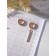 Earrings with rhinestones Xuping opening, white color in pink gold