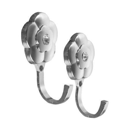 One -rod hook for curtains Cappio KC117, chromium color, 2 pcs