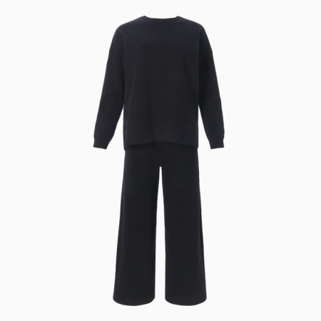 Women's costume (sweatshirt/pants), black color, size 42-4