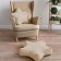 Decorative pillow "Starc", size 65x65x20 cm, cream color