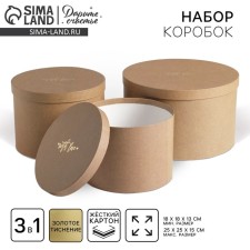 A set of hats for colors 3 in 1, gift packaging, “craft”, 18 x 13 cm - 25 x 15 cm