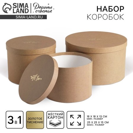 A set of hats for colors 3 in 1, gift packaging, “craft”, 18 x 13 cm - 25 x 15 cm