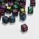 Acrylic bead "Alphabet" English letters (mix) Neon, 6 × 6 mm, set 10 g, color