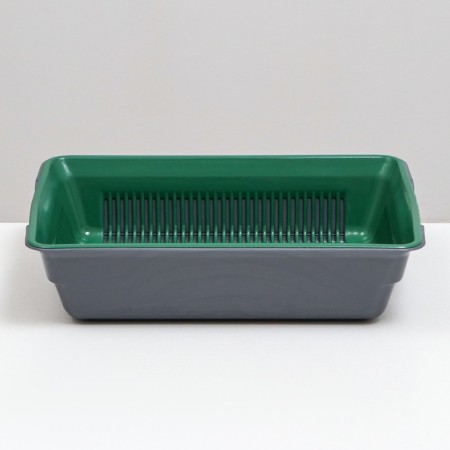 Deep toilet with a mesh of 36 x 25 x 9 cm, green/gray-1