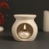Aroma lamp ceramics "Listen to your heart" White 7.2x7.2x7.8 cm