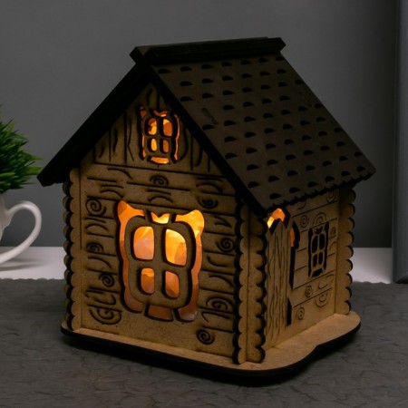 Salt lamp with Dimmer "DOM" Wooden, 1x15W E14, 1-1.3 kg, 16x16x16cm-2