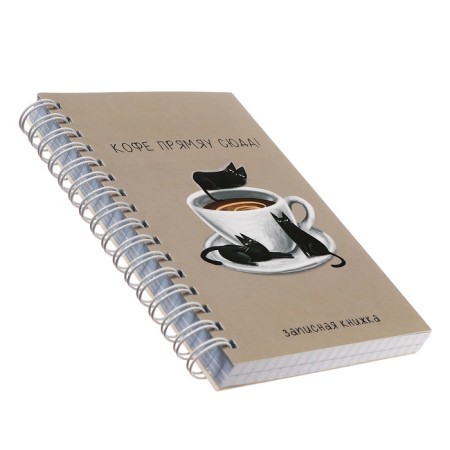 Note book A6, 120 sheets in the cage on the crest "Paise", covered cardboard, mix-5