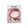 Headphones Krutoff HF-J69, vacuum, microphone, 106 dB, 16 Ohm, 3.5 mm, 1 m, red