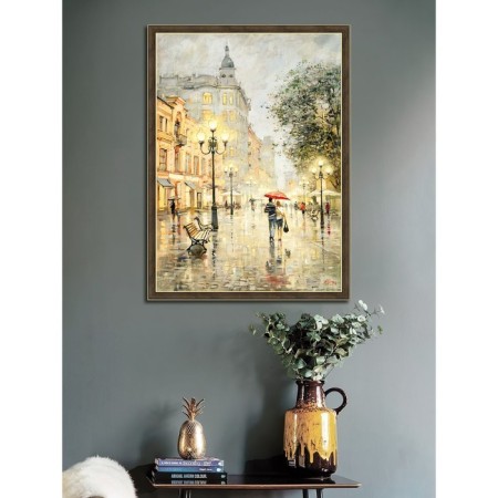 Reproduction of the painting "Arbat Lights", 50x70, frame (45-1311)-4
