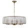 Suspended Indigo, 12011/12p Brass. 12x40W, E14, 800x800x295/1000 mm, transparent color
