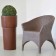 Kashpo for flowers "candle" 38.5x80 cm, 25 l, color chocolate