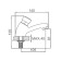 Crane for one water Accoona A90400, portioned, chrome