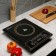 Electric tile Luazon LIP-001, induction, 1 burner, 2100 watts, black