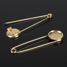 The basis for the pin (set of 3 pcs.), 7 cm, site 1.9 cm, color gold