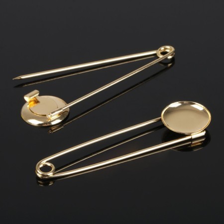 The basis for the pin (set of 3 pcs.), 7 cm, site 1.9 cm, color gold