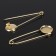 The basis for the pin (set of 3 pcs.), 7 cm, site 1.9 cm, color gold