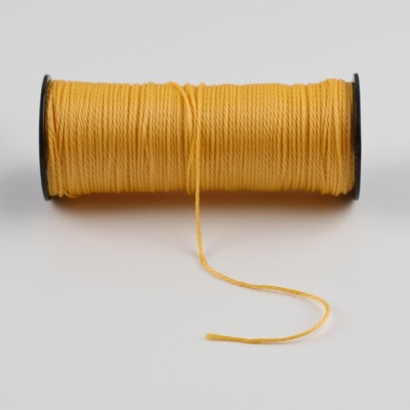 Weaving thread, twisted, d = 1 mm, 50 m, yellow color-2
