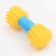 Dog toy squeak "Massage dumbbell", 14 cm, yellow/blue