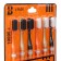 A set of 6 toothbrushes, 10,000 bristles, orange, soft stiffness