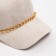 Women's baseball cap with chain is beige color, size 56-58