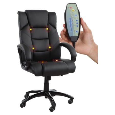 Armchair for the head of Brabix Bliss MS-004, 6 massage modules, eco-leather, black-1