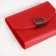Women's wallet on the button, red color
