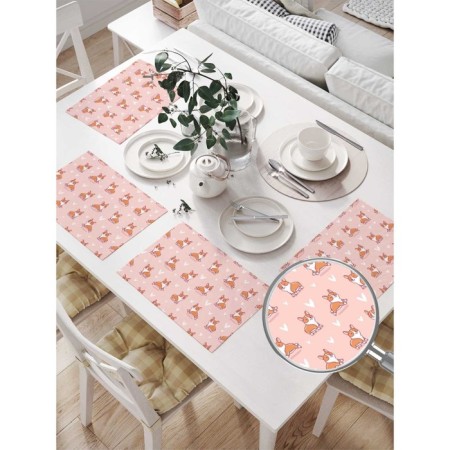 A set of napkins for setting the Korgi Korgy table, rectangular, size 32x46 cm, 4 pcs-1