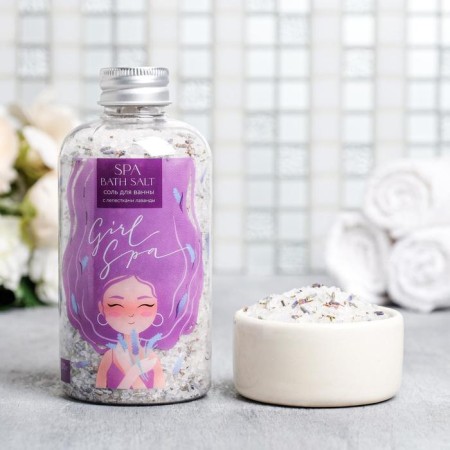 Bath Salt with Lavender Lavender Girl SPA, 370 g, Beauty Fooch