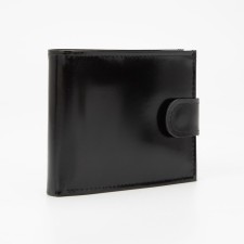 Women's wallet on the Textura button, black color