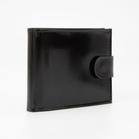 Women's wallet on the Textura button, black color