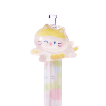 Gel handle Write-Write "Animal", automatic, node 0.5 mm, blue rod, pink-2