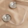 Picking for curtains "Shiny circle", d = 4.5 cm, white color