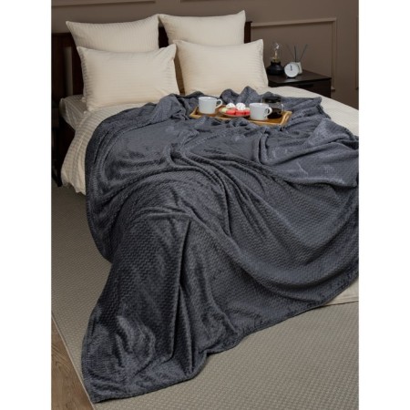 Texrepublic blanket, size 200x220 cm, gray color-8