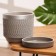 Flower pot "Brussels" gray silver cylinder No. 2, 1.5 liters