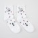 Women's socks "Pussy with a glass" Color white, size 23-25