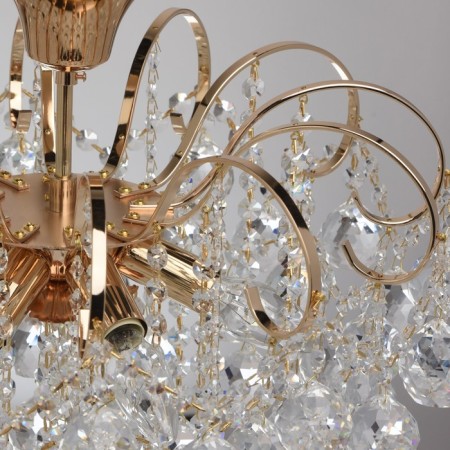 Pearl chandelier 6x60W E14 gold-8