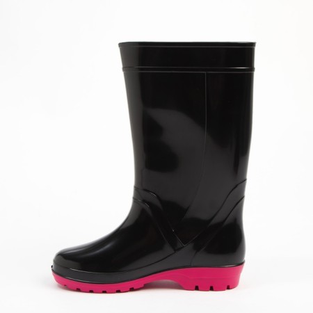 Women's rubber boots, black+pink, size 39-1