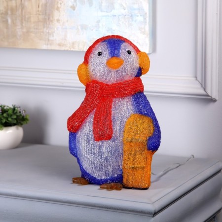 LED figure "Penguin" 23 × 31 × 16 cm, acrylic, 50 LED, 220 V, glow of white-1
